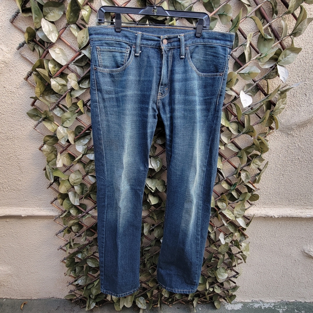 Levis 527 Jeans Mens 34x32 Blue Bootcut Denim Flare Workwear Medium Wash